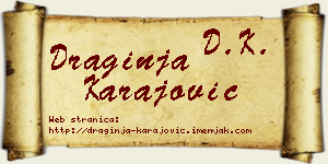 Draginja Karajović vizit kartica